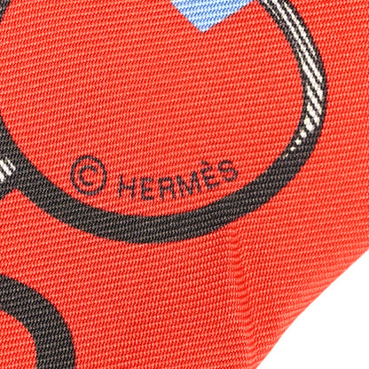 Hermes Silk Do Re Boucles Twilly Creme Rouge Bleu Ciel 4 of 4