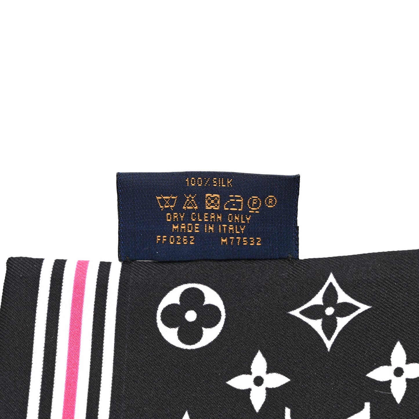 Silk Monogram Marbles Bandeau Midnight Fuchsia