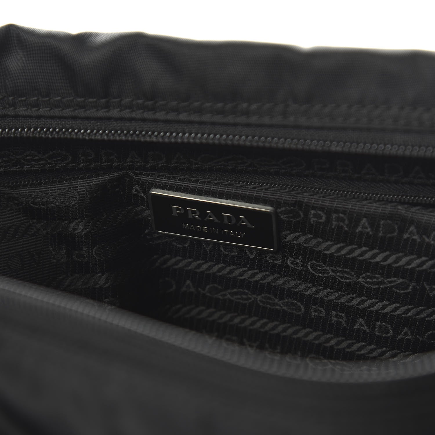 Prada Nylon Vela Messenger Bag Black 8 of 9