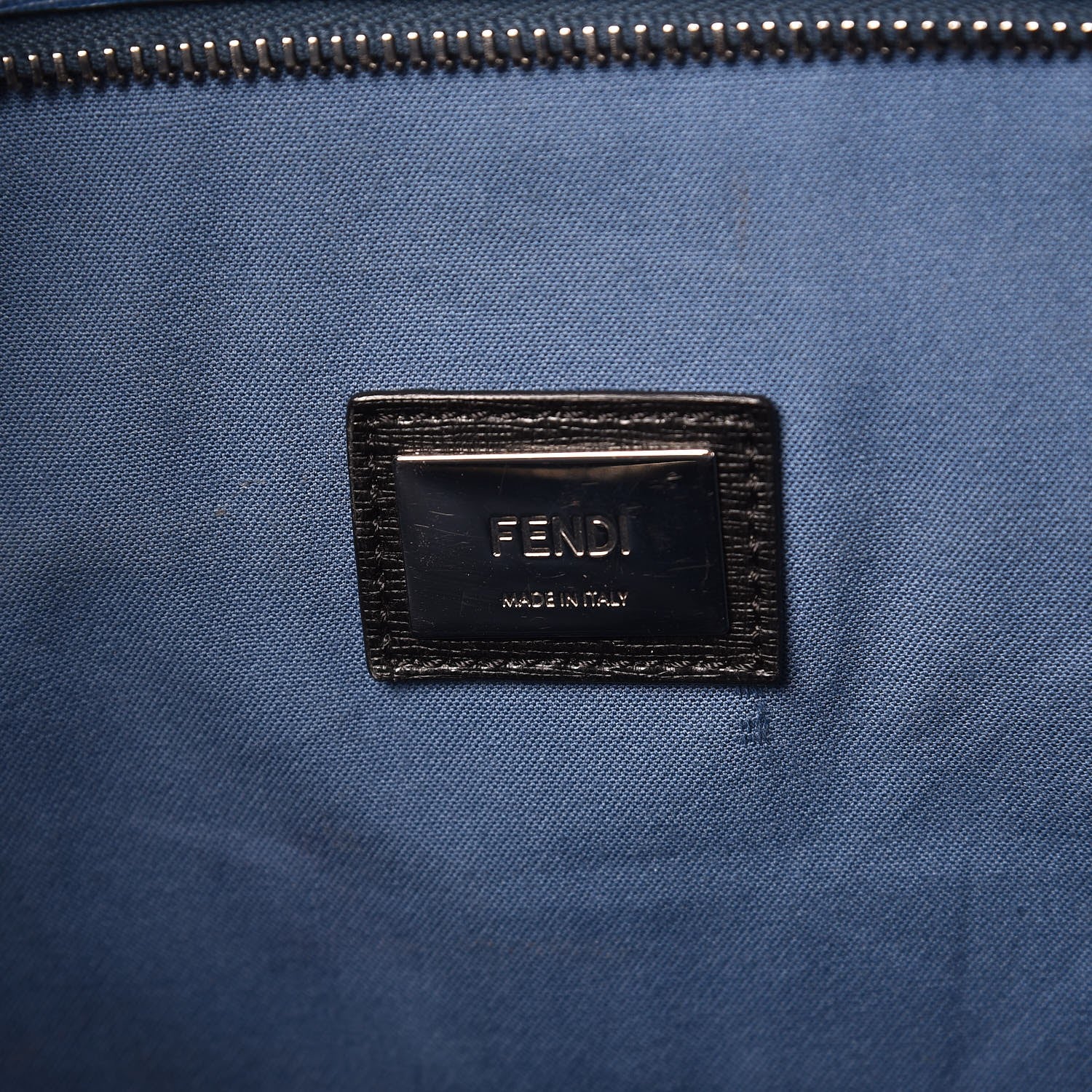 Fendi Vitello Elite Cuoio Monster Buggies Medium Roll Tote Black Multicolor Blue Cobalto 6 of 11