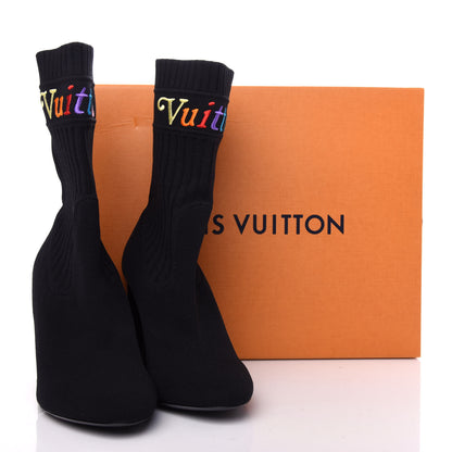 Louis Vuitton Stretch Fabric New Wave Silhouette Ankle Boots 39 Black 9 of 9