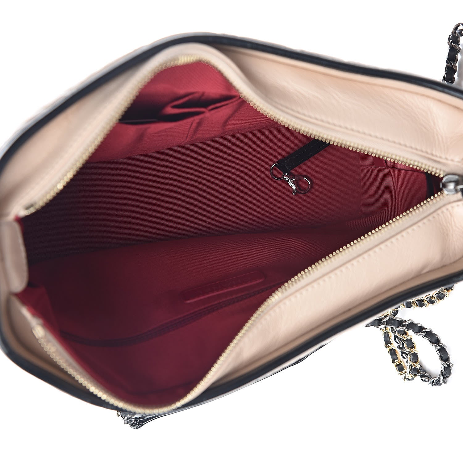 Chanel Aged Calfskin Quilted Medium Gabrielle Hobo Beige Black 5 of 10