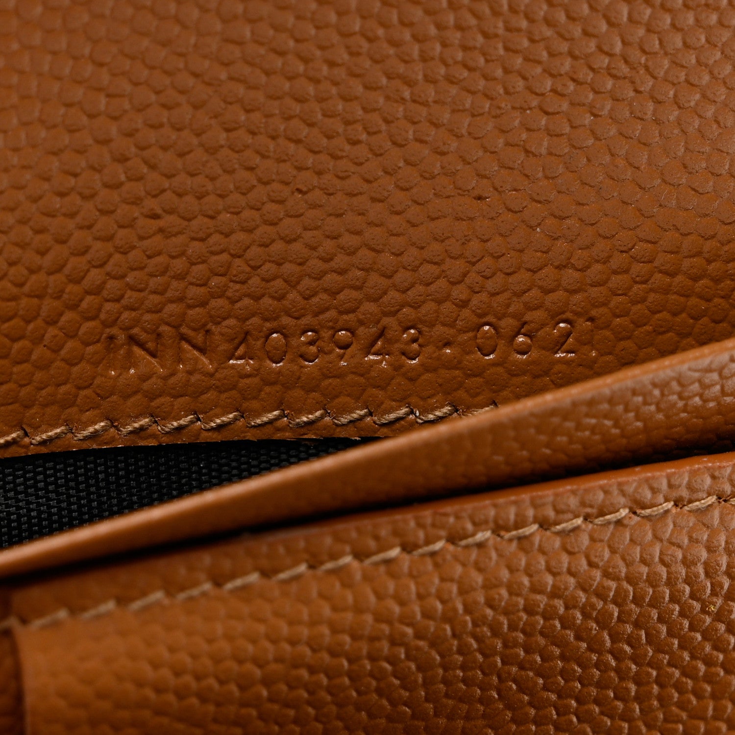 Saint Laurent Grain De Poudre Matelasse Chevron Monogram Compact Tri Fold Wallet Natural Dark 7 of 7