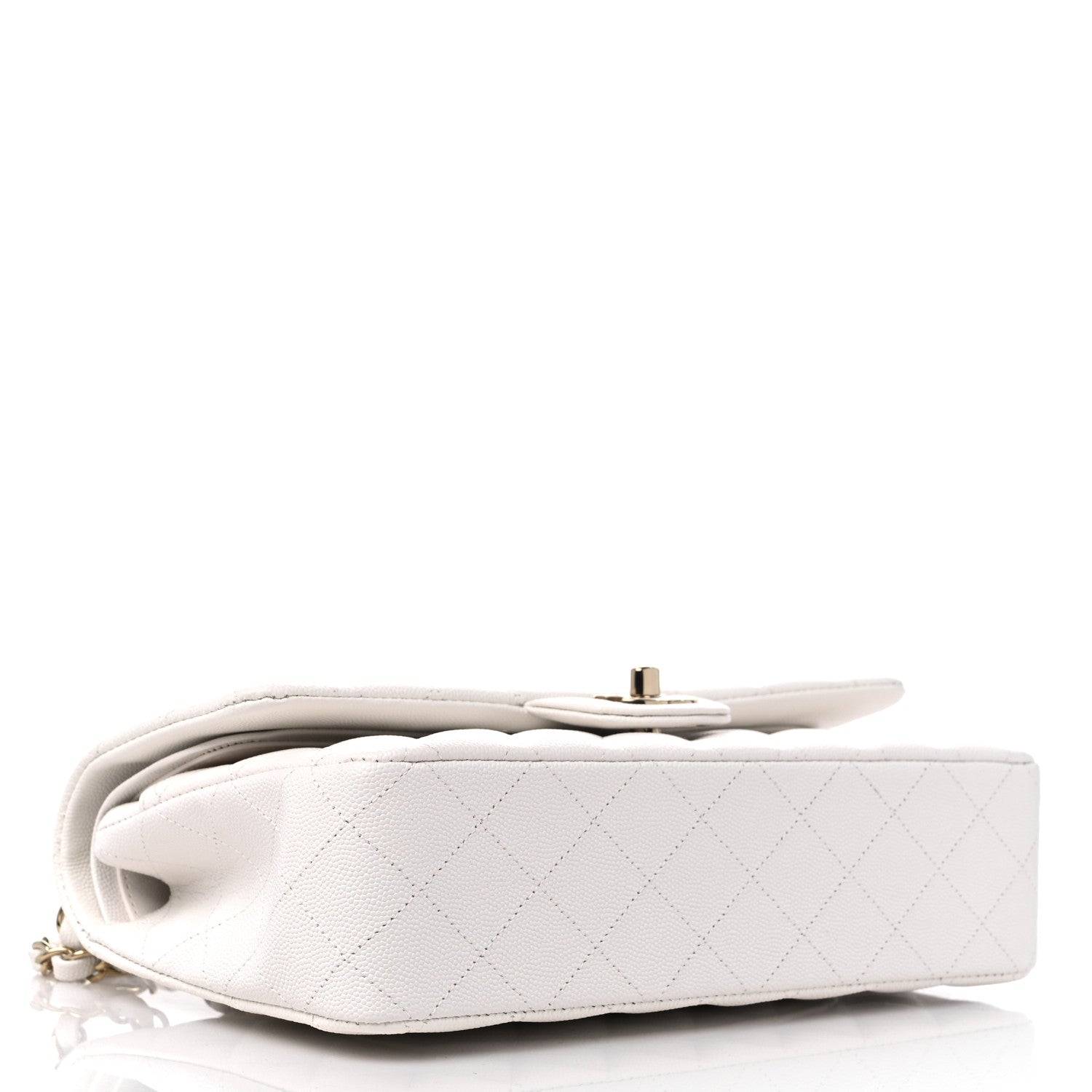 Chanel Caviar Quilted Medium Double Flap White 4 of 9