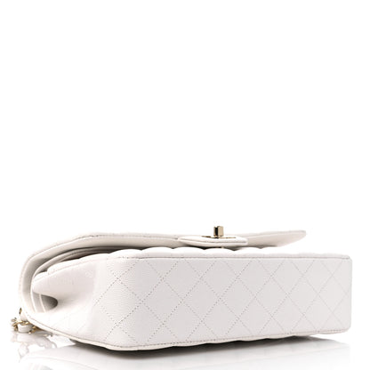 Chanel Caviar Quilted Medium Double Flap White 4 of 9