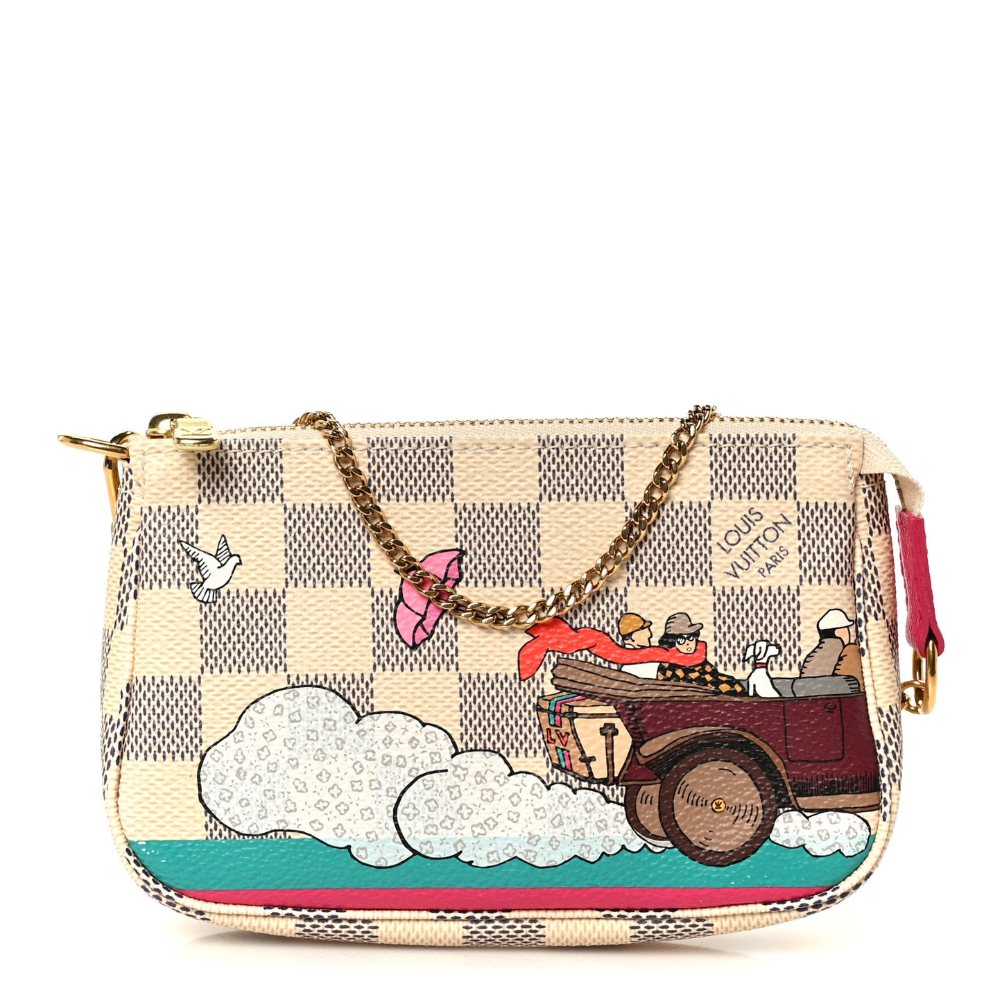 Damier Azur 2015 Christmas Animation Mini Pochette Accessories