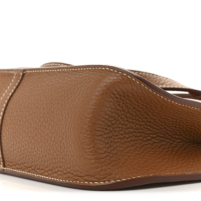 Hermes Taurillon Clemence Halzan 25 Gold 10 of 12