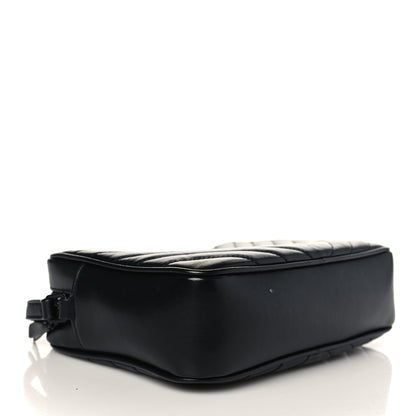 Saint Laurent Calfskin Matelasse Monogram Monochrome Lou Camera Bag Black 4 of 9