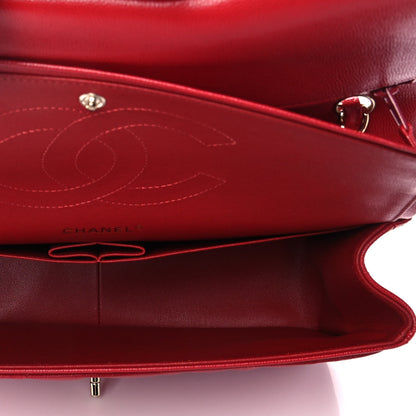 Chanel Caviar Quilted Jumbo Double Flap Red 5 of 11