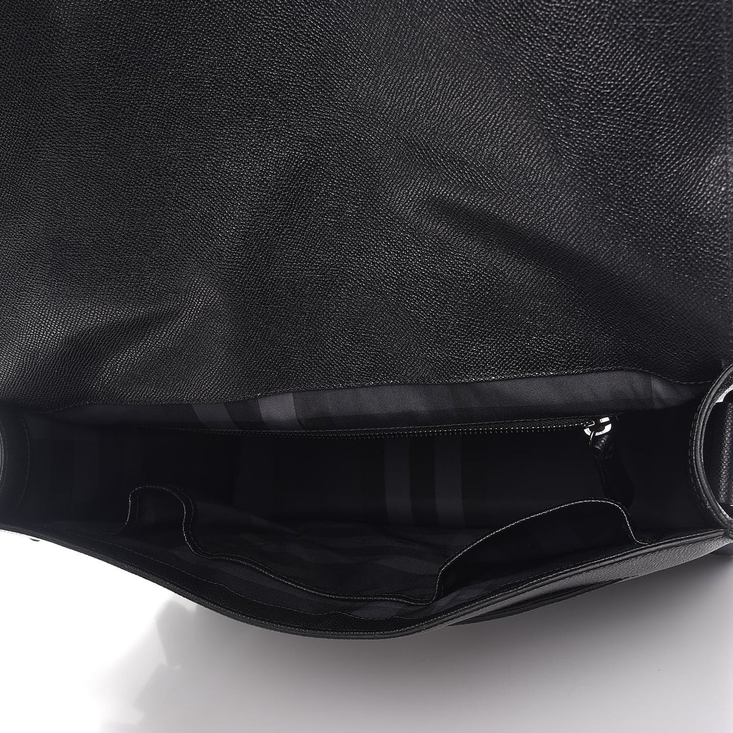 London Grainy Calfskin Rivendale Messenger Bag Black