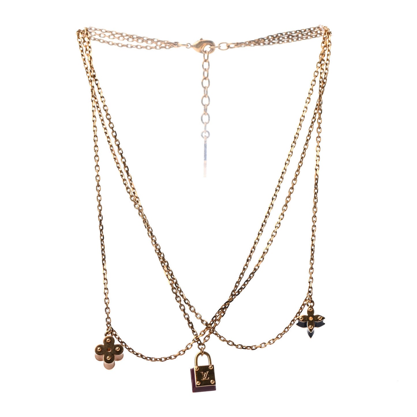 Sweet Charms Tiered Necklace Gold
