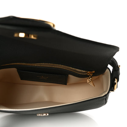 Louis Vuitton Grained Calfskin LV Pont 9 Soft PM Black 5 of 10