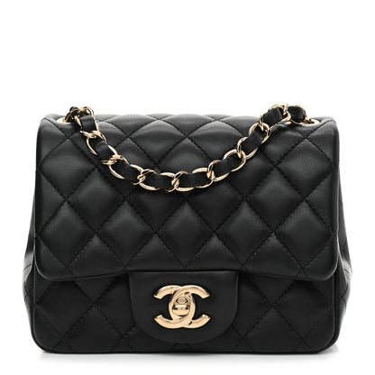 Chanel Lambskin Quilted Mini Square Flap Black 1 of 9
