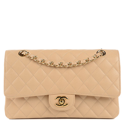 Chanel Caviar Quilted Medium Double Flap Beige Clair 1 of 16