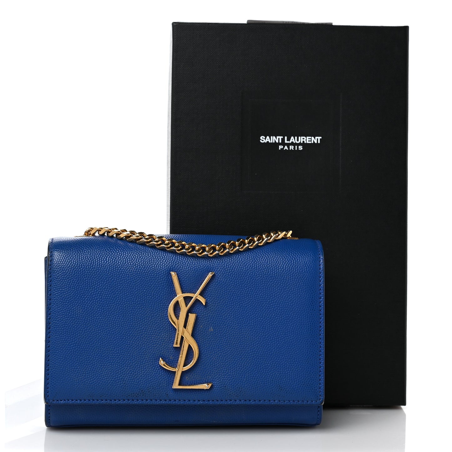 Grain De Poudre Small Classic Monogram Kate Satchel Royal Blue