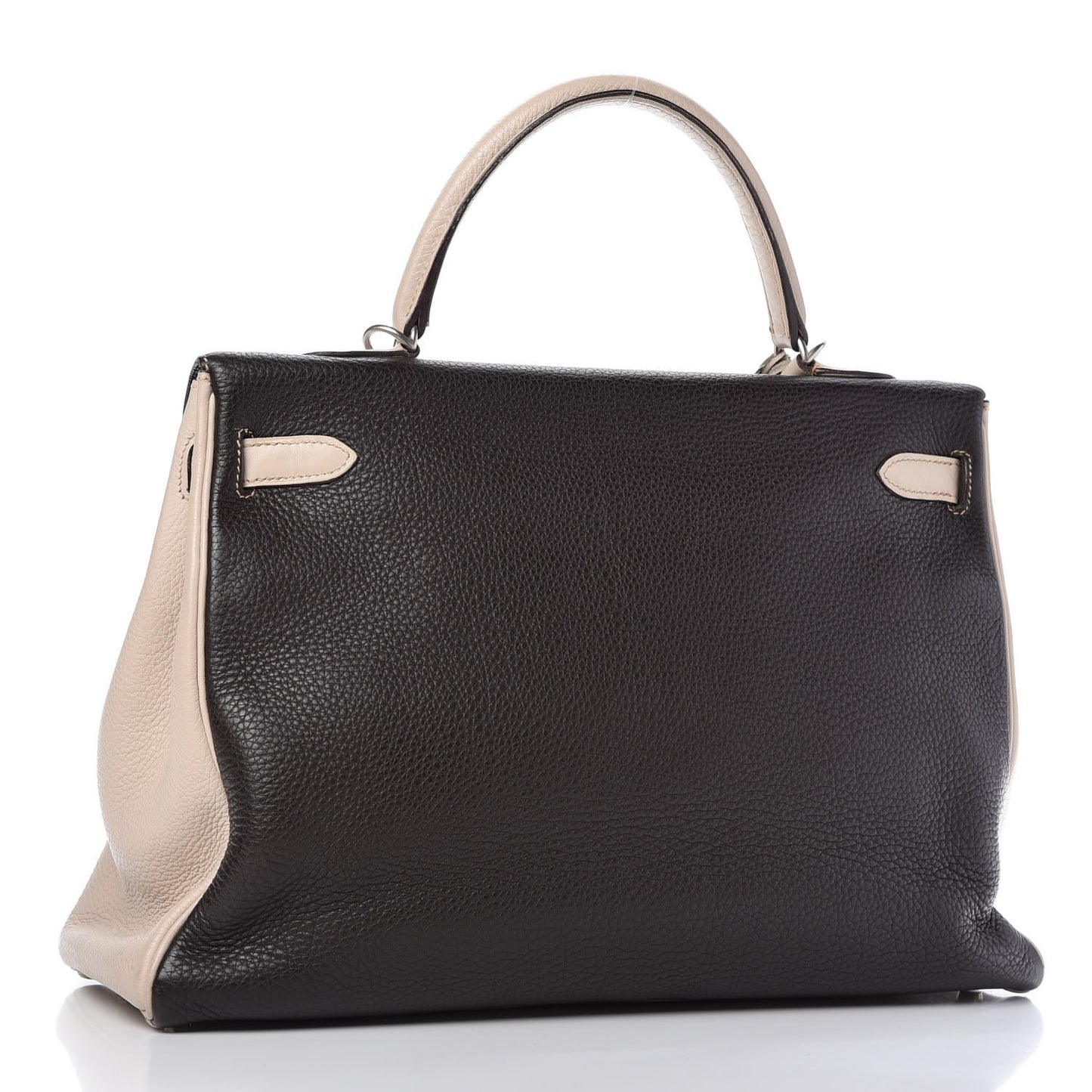 Taurillon Clemence Tri-Color Kelly Retourne 35 Tabac Camel Ecorce Craie