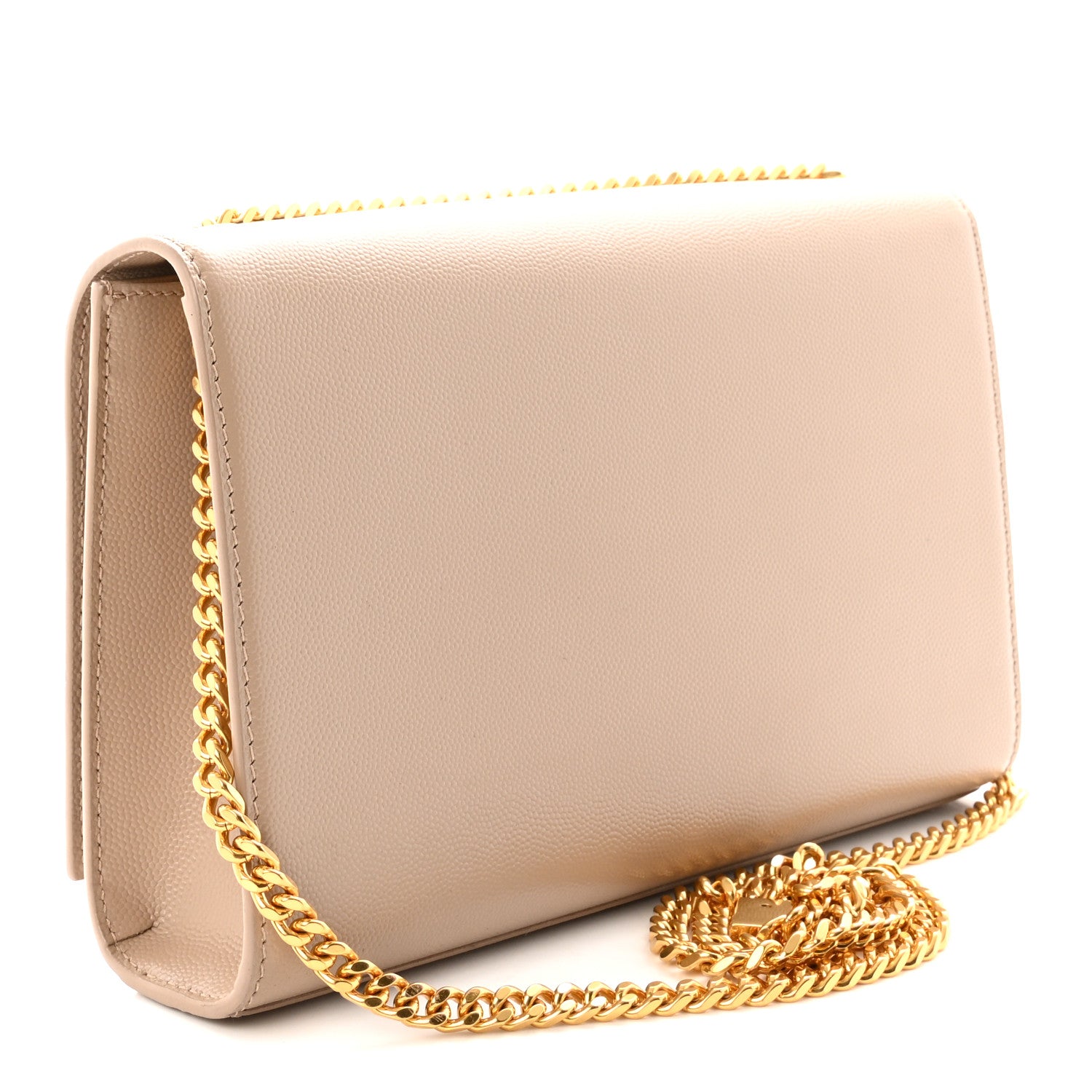 Saint Laurent Grain De Poudre Medium Monogram Kate Satchel Nude Powder 3 of 9