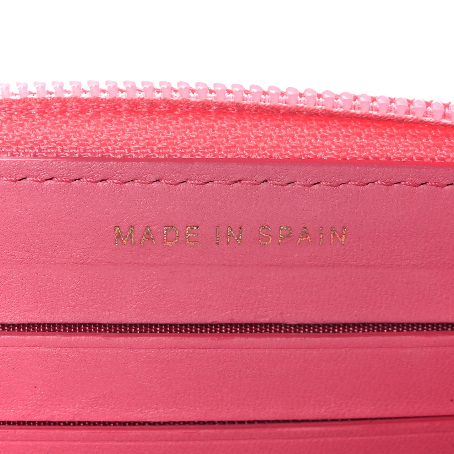 Lambskin Quilted Small Boy Zip Around Wallet Pink