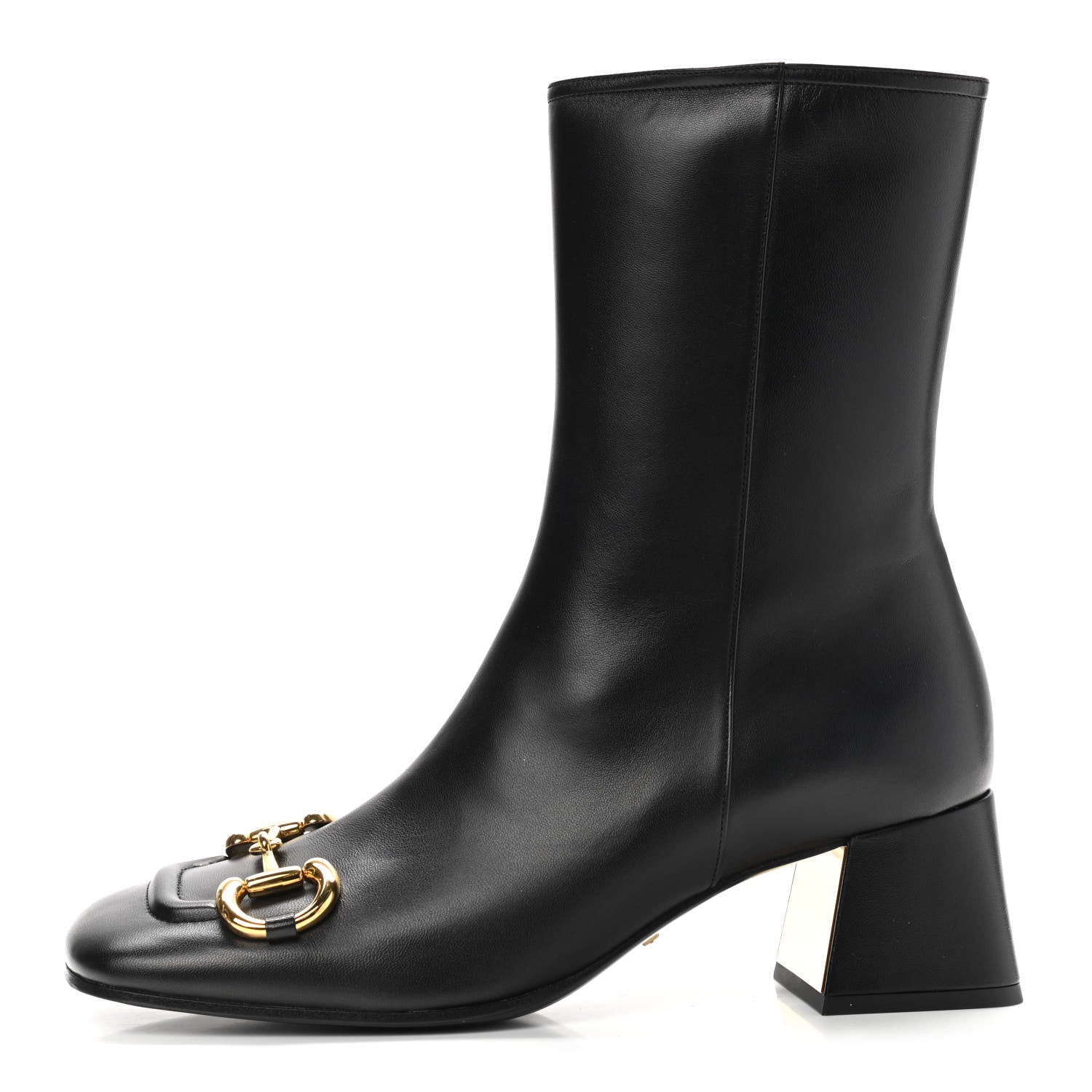 Gucci Nappa Charlotte Horsebit 55mm Ankle Boots 39 Black 1 of 11