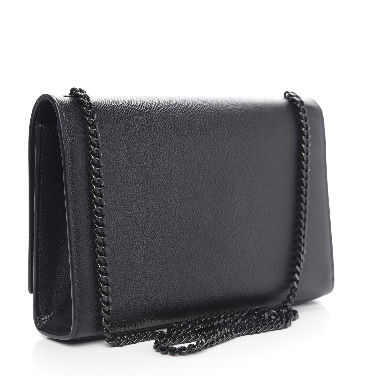 Saint Laurent Grain De Poudre Medium Classic Monogram Kate Satchel Black 3 of 12