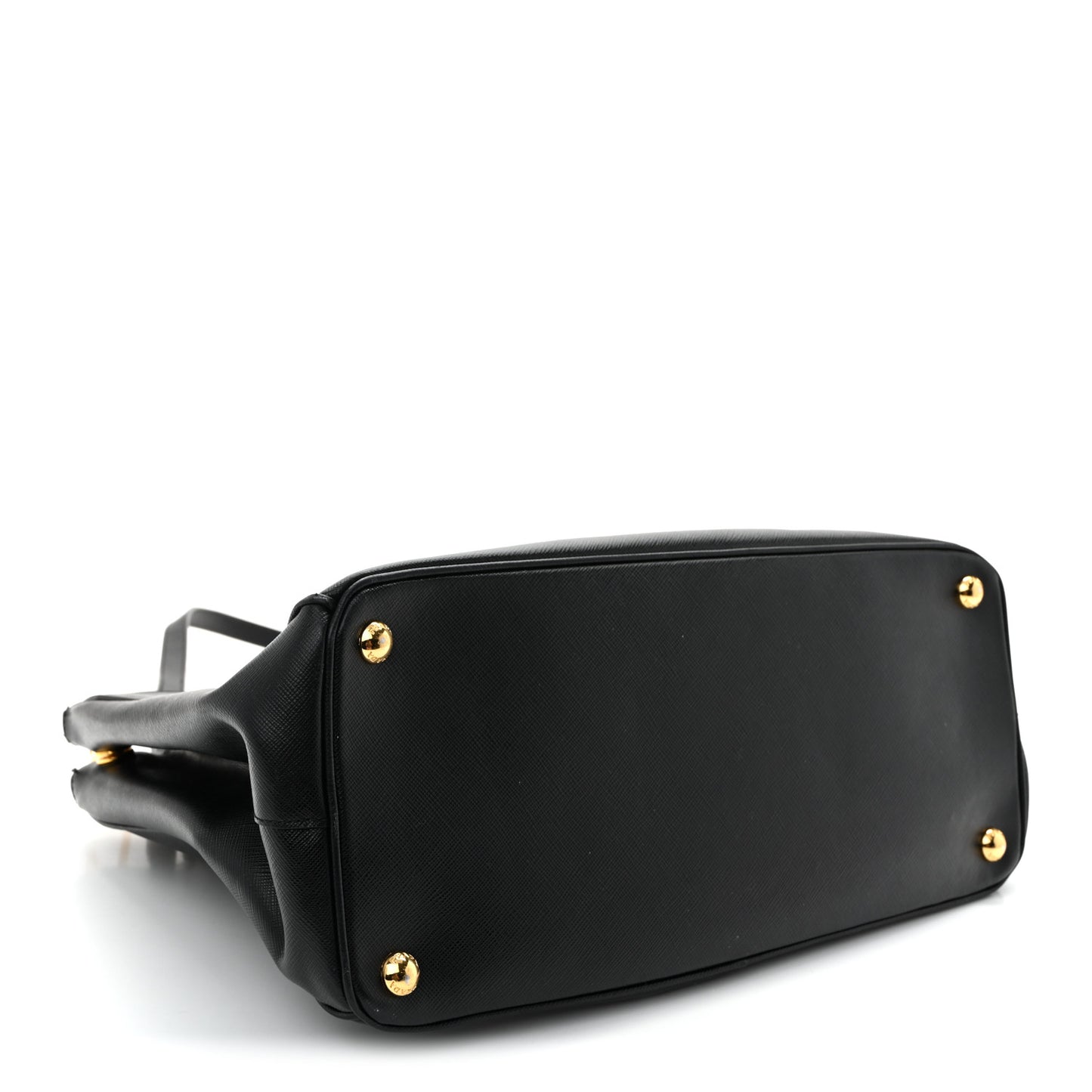Saffiano Medium Galleria Double Zip Tote Black