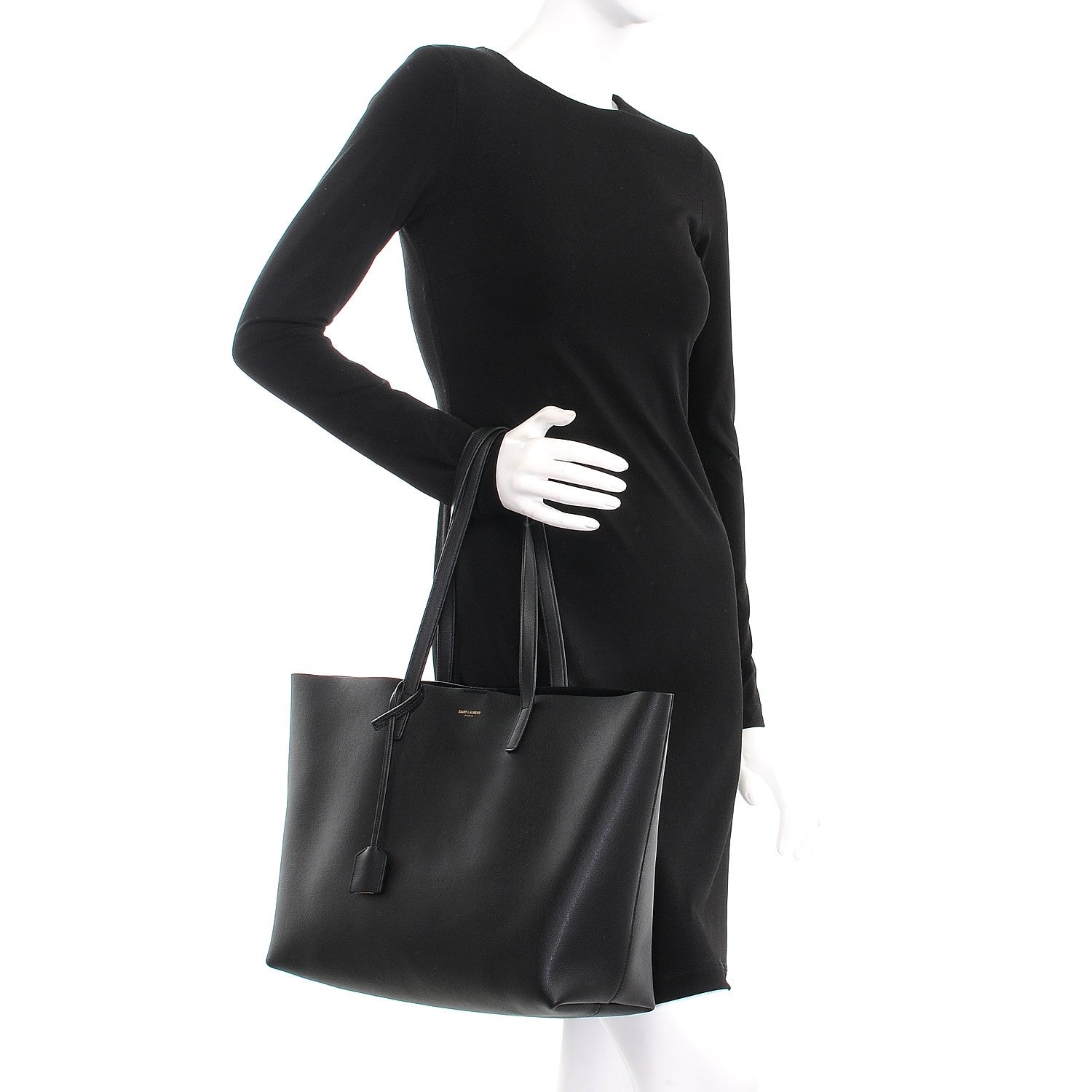 Saint Laurent Calfskin Large Shopping Tote Black 2 of 11