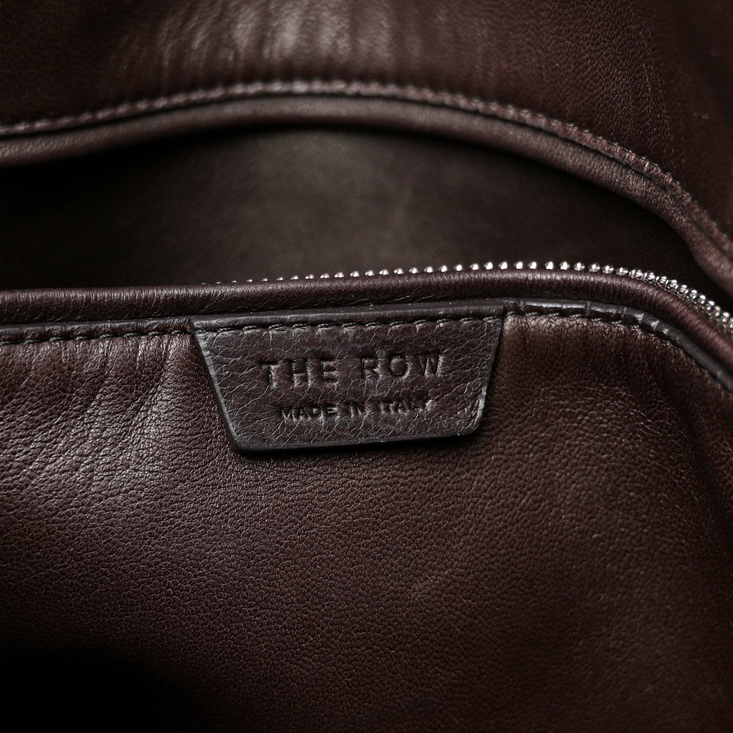 The Row Saddle Calfskin Belvedere Bucket Bag New Burgundy 6 of 11