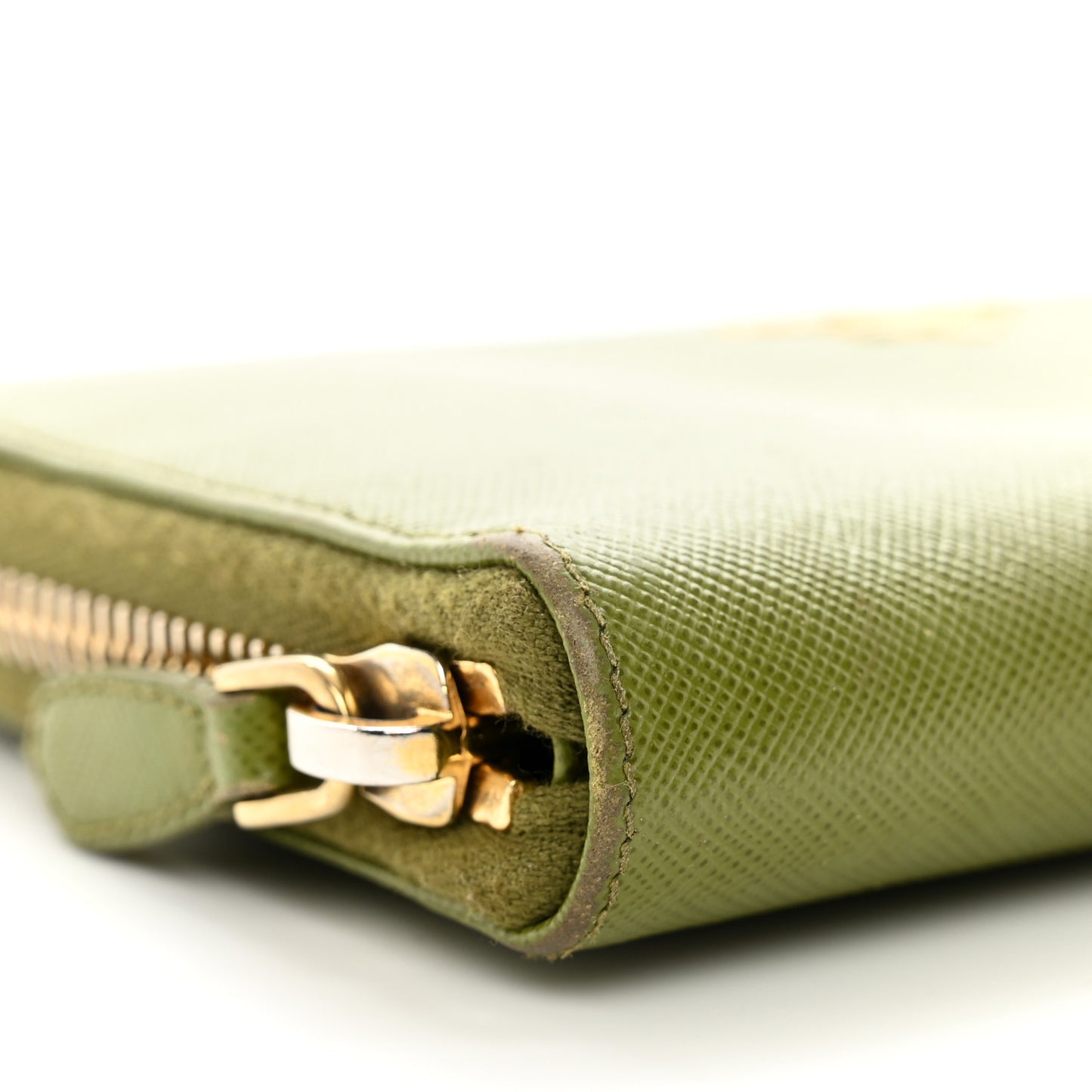 Saffiano Metal Zip Around Wallet Edera