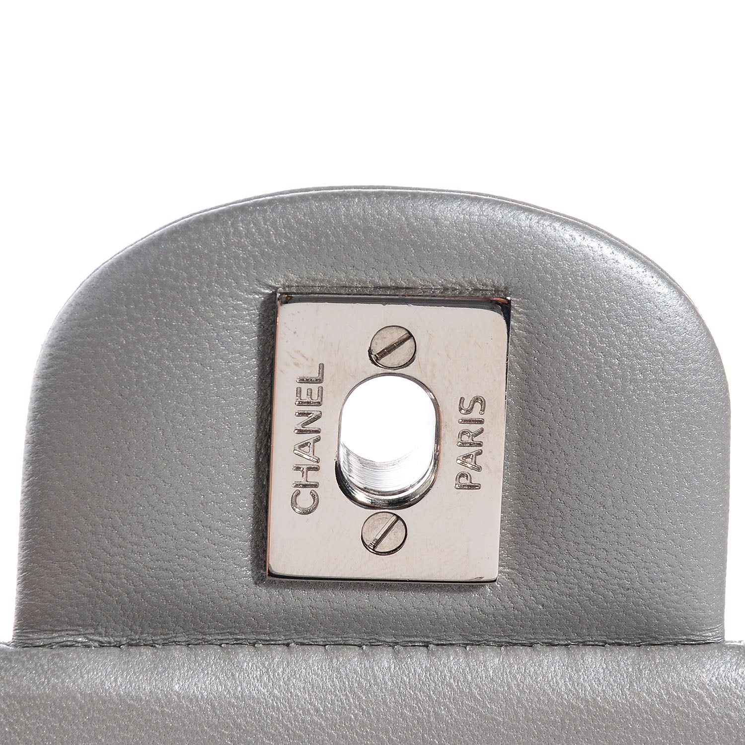 Chanel Lambskin Quilted Mini Flap Metallic Silver 6 of 9