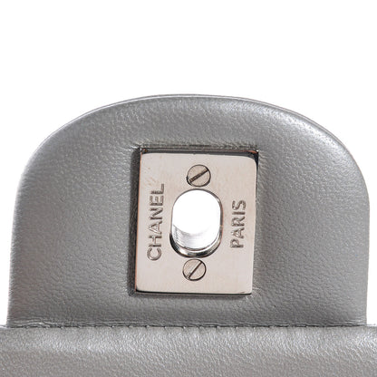 Chanel Lambskin Quilted Mini Flap Metallic Silver 6 of 9