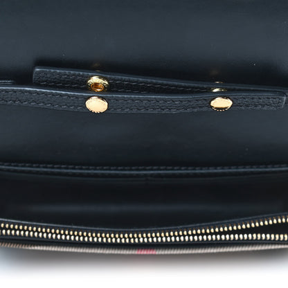 Burberry Calfskin Vintage Check Small Loxley Crossbody Black 4 of 4