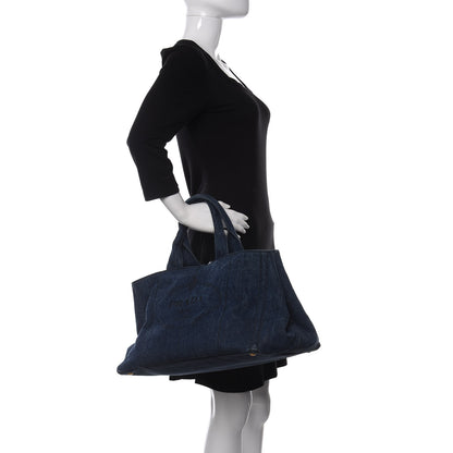 Prada Denim Logo Tote Avio 2 of 10