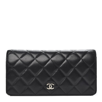 Chanel Lambskin Quilted Yen Wallet Black 1 of 15