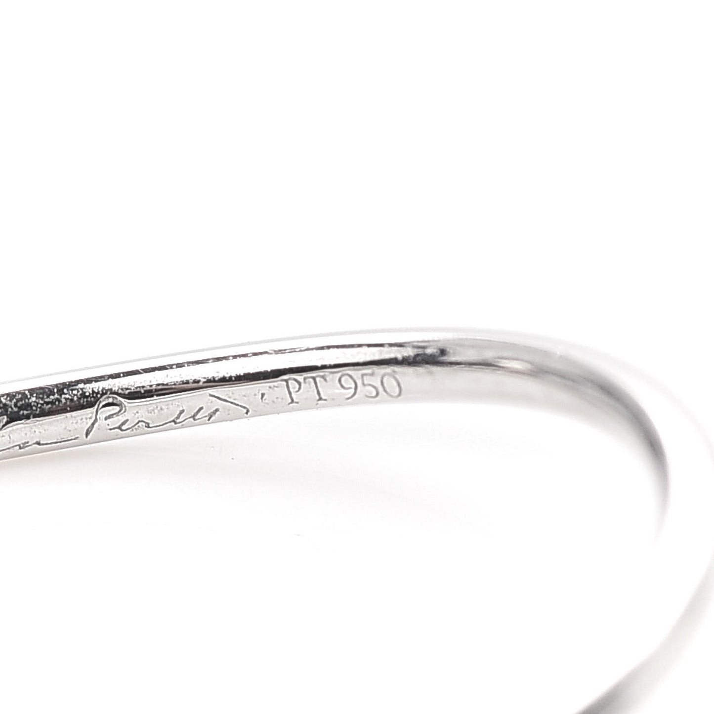 Platinum Diamond Elsa Peretti Single-Row Wave Ring 48 4.5