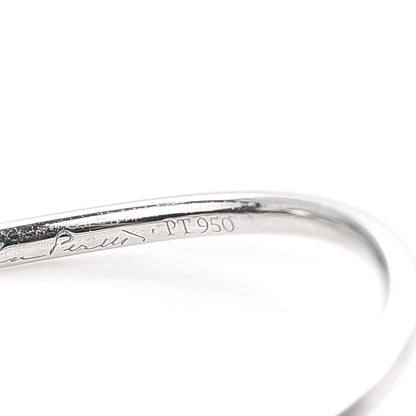 Tiffany Platinum Diamond Elsa Peretti Single-Row Wave Ring 48 4.5 5 of 5
