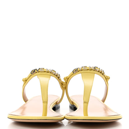 Givenchy Calfksin Elba Thong Sandals 39 Pale Yellow 2 of 9