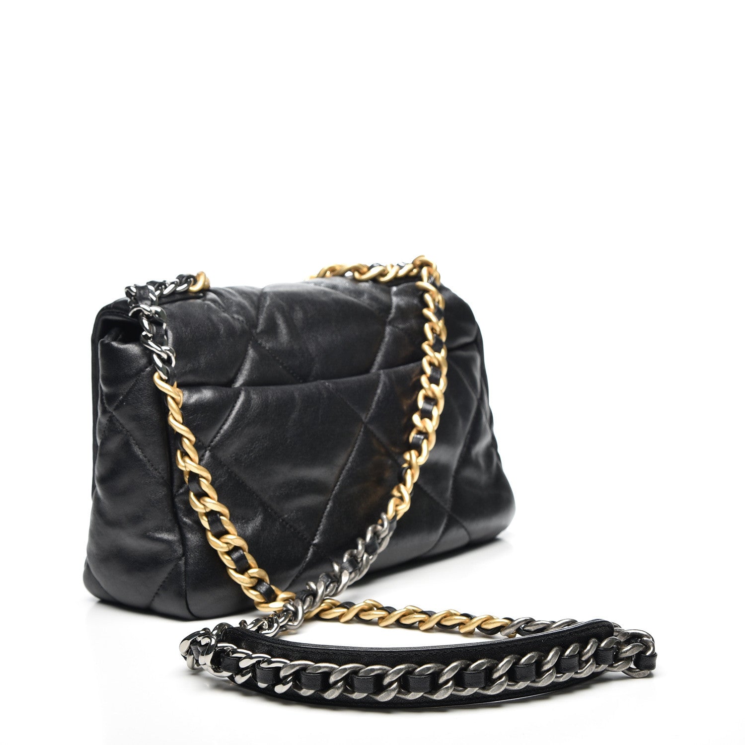 Chanel Goatskin Quilted Medium 19 Flap Black 2 of 11