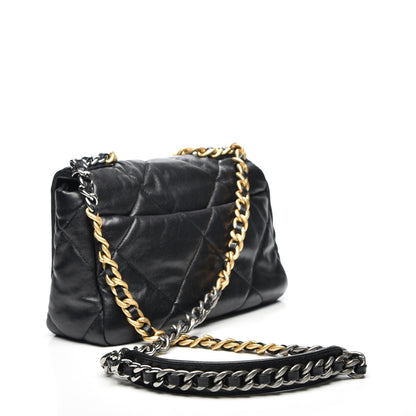 Chanel Goatskin Quilted Medium 19 Flap Black 2 of 11