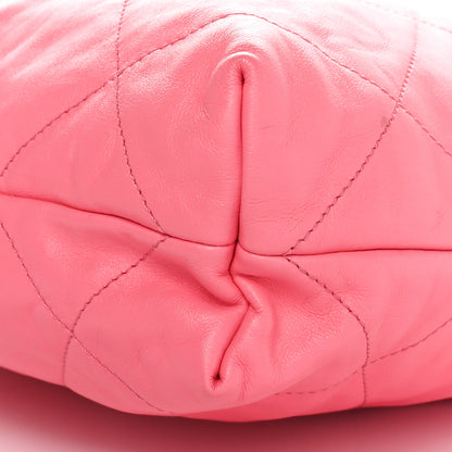 Chanel Shiny Calfskin Quilted Small Chanel 22 Coral Pink 11 of 11