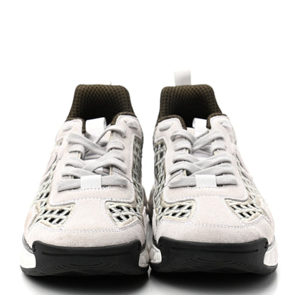Chanel Suede Calfskin Embroidered CC Sneakers 40 Ecru Light Gray 2 of 7