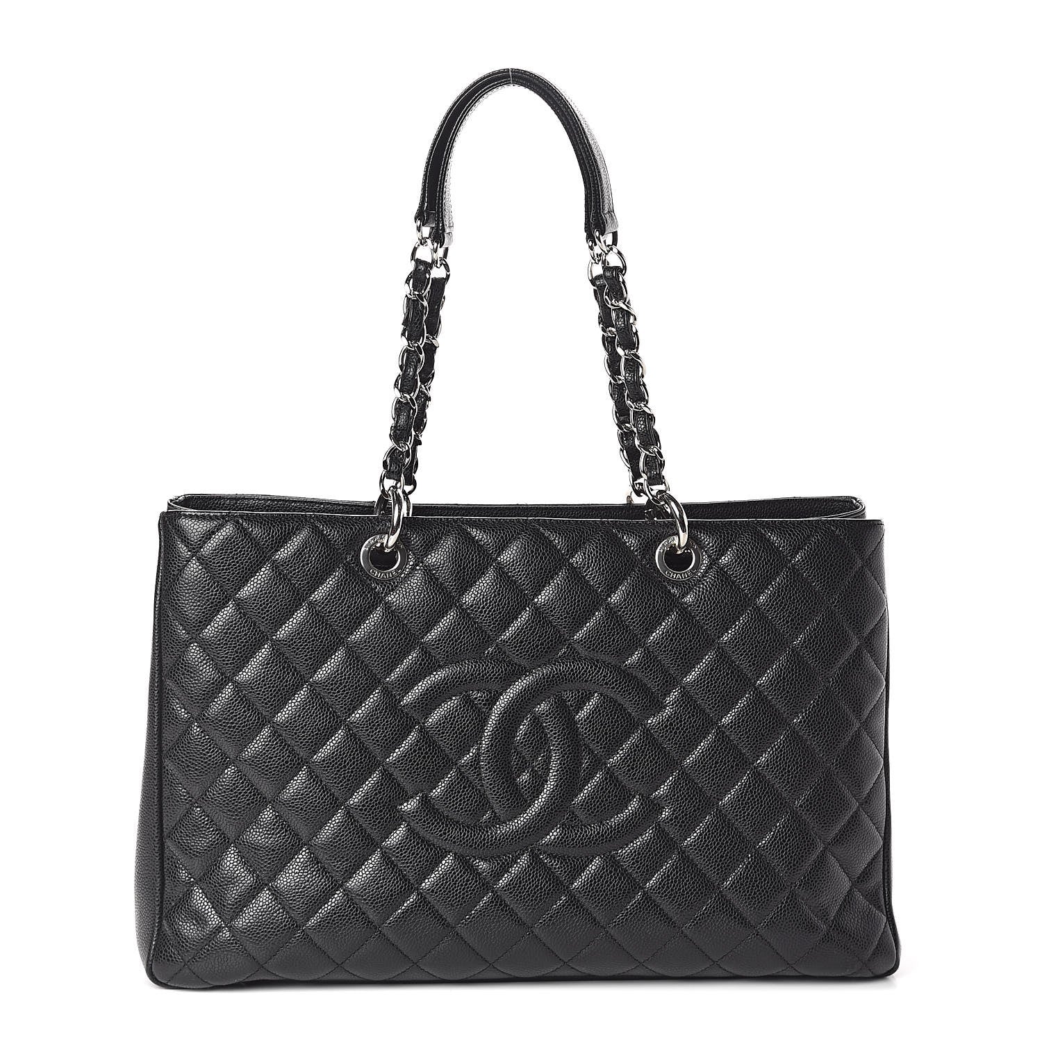Chanel Caviar Quilted XL Grand Shopping Tote GST Black 1 of 10