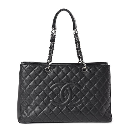 Chanel Caviar Quilted XL Grand Shopping Tote GST Black 1 of 10