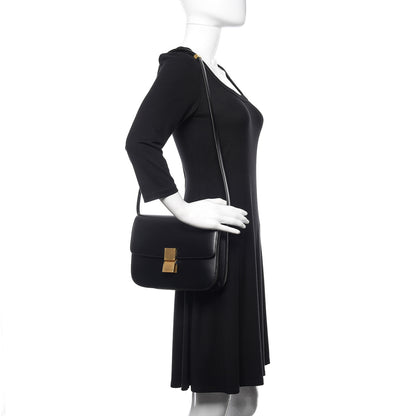 Celine Box Calfskin Medium Classic Box Flap Bag Black 2 of 11