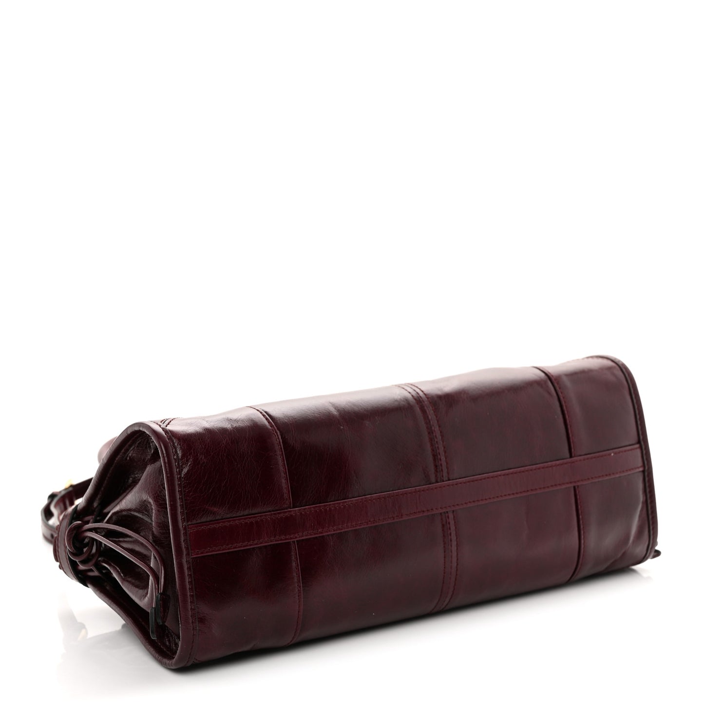 Shiny Nappa Medium Bonnie Shoulder Bag Bordeaux