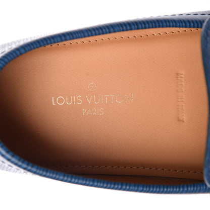 Louis Vuitton Epi Men's Hockenheim Moccasin Loafers 7.5 Cyan 7 of 9