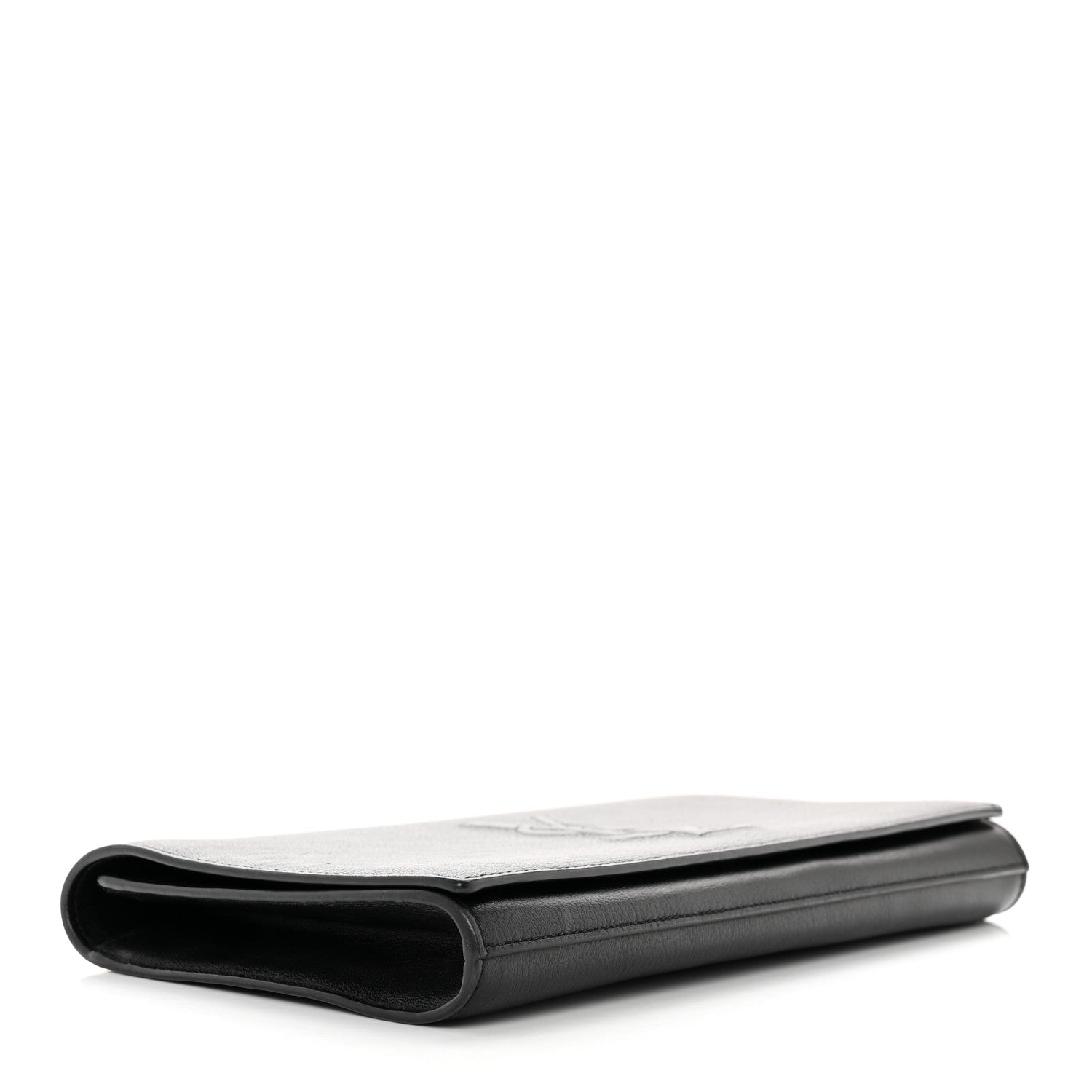 Saint Laurent Goatskin Monogram Large Belle De Jour Clutch Black 4 of 9
