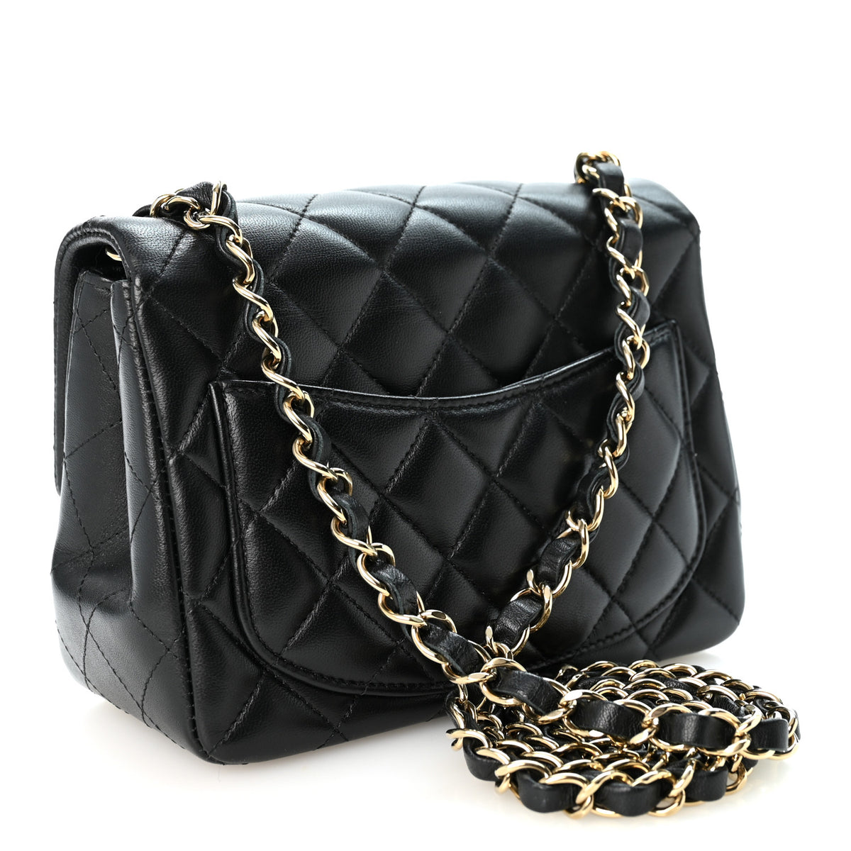 Chanel Lambskin Quilted Mini Square Flap Black 3 of 10