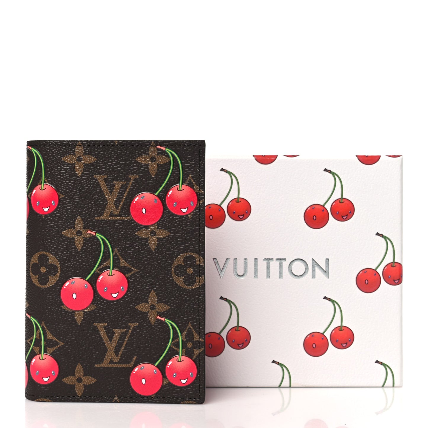 LV X TM Monogram Cerises Passport Cover
