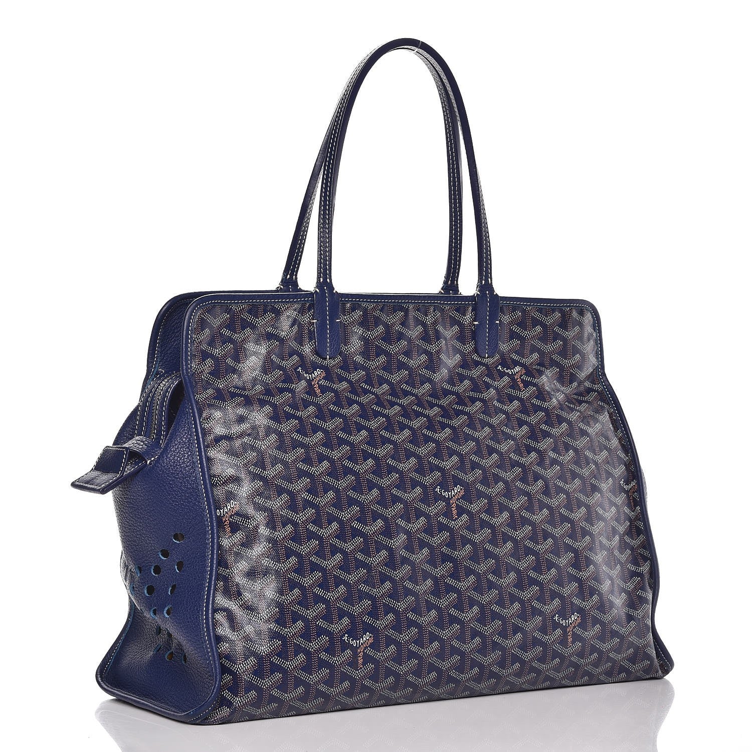 Goyard Goyardine Sac Hardy Pet Carrier PM Navy 3 of 12