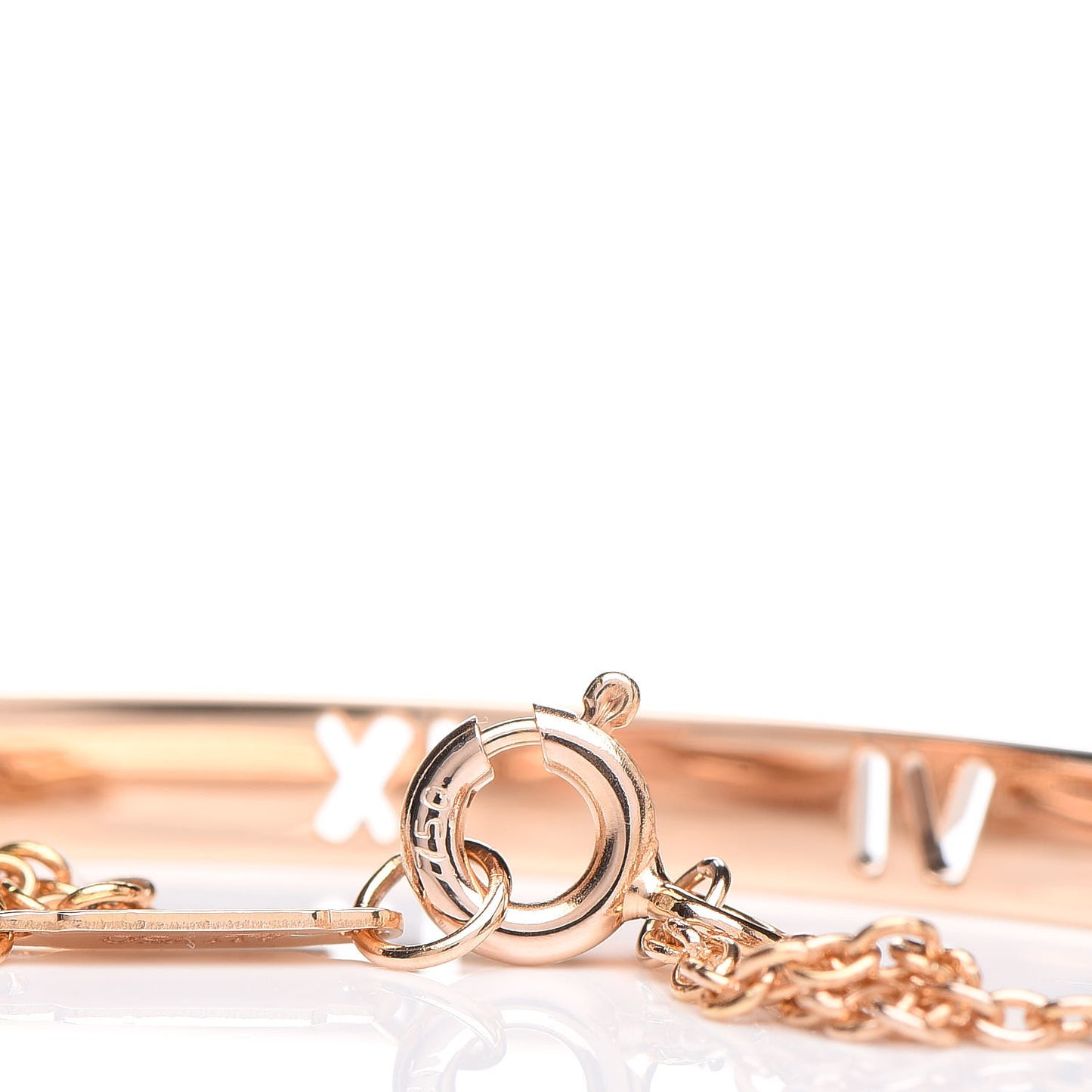 18K Rose Gold Diamond Atlas Bar Pierced Bracelet